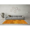 thumbnail image 3 of Ahgly Company Indoor Square Patchwork Yellow Transitional Area Rugs, 5' Square, 3 of 4