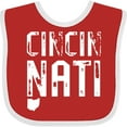 thumbnail image 3 of Inktastic Cincinnati, Ohio Distressed Font Boys or Girls Baby Bib, 3 of 4