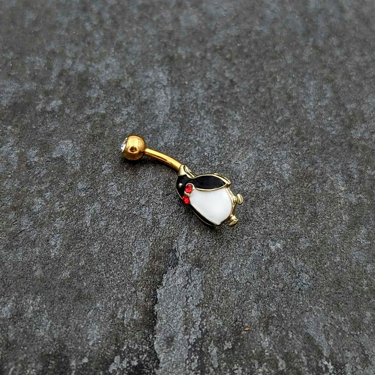 Penguin belly button ring clearance