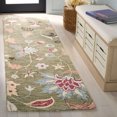 thumbnail image 2 of SAFAVIEH Jardin Jimmy Floral Runner Rug, Green/Blue, 2'3" x 8', 2 of 10