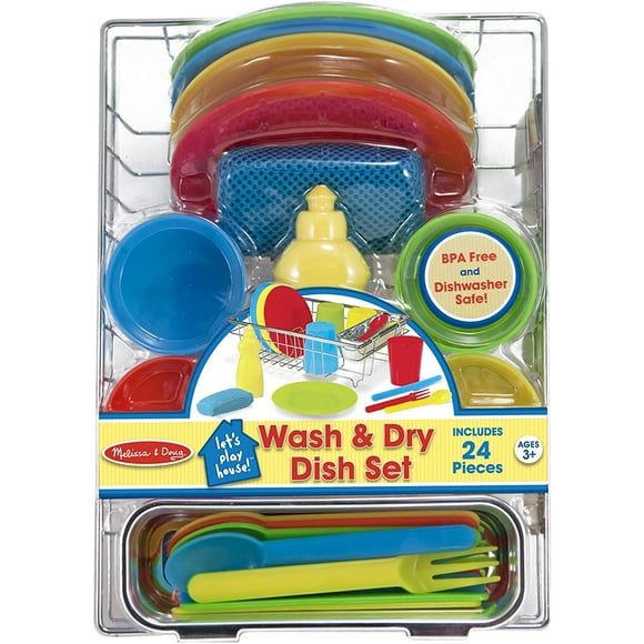 Juego de platos para lavar y secar Let's Play House Melissa & Doug
