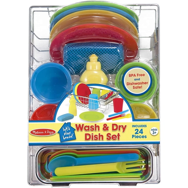 Juego de platos para lavar y secar Let's Play House Melissa & Doug