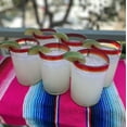 thumbnail image 6 of Dos Sueños  Hand Blown Mexican Drinking Glasses - Set of 6 Red Rim Drinking Glasses (14 oz each), 6 of 9
