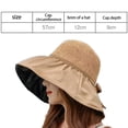 thumbnail image 2 of Sombreros de malla para el sol para mujer, ligeros, plegables, para playa, con ala ancha, sombrero de pescador, 2 of 5