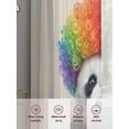 thumbnail image 6 of Funny Panda Sheer Curtains 45 Inch Length 2 Panels for Living Room, Rainbow Abstract Animals Voile Kitchen Curtain Set, Luxury Privacy Drapes Window Treatment for Bedroom, 6 of 7