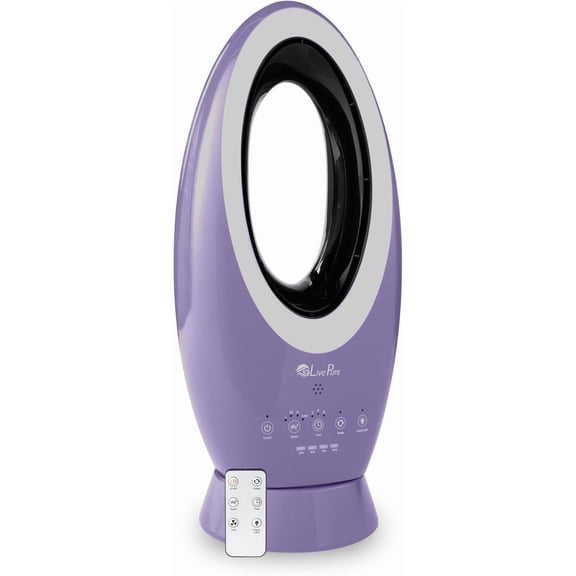 LivePure Bladeless Indoor/Outdoor Rechargeable Fan, Lavender