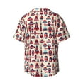 thumbnail image 2 of Xecao offers the Rocket Pattern for Men's Casual Short-sleeved Shirt, a button-up collared shirt with a pocket, perfect for beach vacations and yacht travel in the XX-Large size., 2 of 7