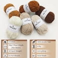 thumbnail image 5 of NICEEC 6×50g Soft Assorted Colors Yarn Sport Weight Yarn Bonbons Yarn for Crochet Knit 4 Ply Acrylic Yarn for DIY Project Starter Crochet Kit for Kids or Adults(6×145yds)-Series 15, 5 of 7