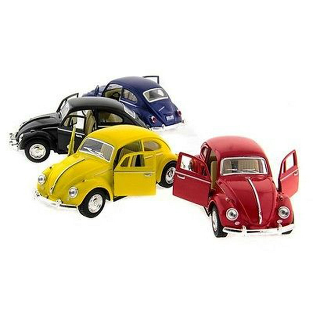 4 PC Set 5" Kinsmart 1967 Volkswagen Classical Beetle Diecast Toy Car