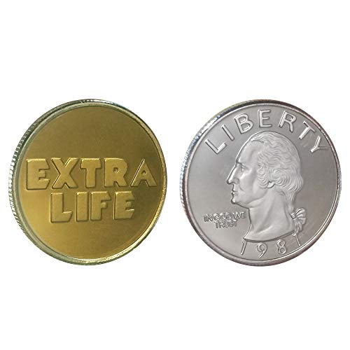 Extra Life Coin Quarter Ready Player One Coin Oasis Ready Player One Props 