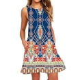 thumbnail image 2 of Mefallenssiah Robes d'Été pour Femmes Plage Florale T-Shirt Robe Décontractée Poches Boho Robe Débardeur, 2 of 5
