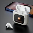 thumbnail image 3 of Wireless Bluetooth 5.3 Earphones with Touch Screen and Charging Case, ENC Call Noise Reduction, Type-C, for Sports and Exercise, White, 3 of 4