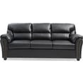 thumbnail image 5 of JERFIT Modern 3-Seat Sofa Couch with Nailhead Trim, PU Leather Upholstery, for Small Spaces, 5 of 6