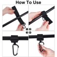 thumbnail image 3 of Paquete de 2 ganchos para cochecito para bolsas de pañales, ganchos para cochecito, ganchos para bolsas, colgante para cochecitos de ajuste universal, ganchos para cochecito de velcro para bolsos, 3 of 5