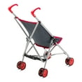 thumbnail image 3 of Hushlily® - Baby Doll Stroller, Light Weight Foldable, with Smooth Rolling Wheels - (Denim Blue & Red), 3 of 7