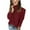 Wine, variant on Aoochasliy Womens Sweaters Pullover Clothes Casual Solid Pullover Turtleneck Blouse Plush Tops Sweater