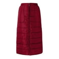 thumbnail image 5 of XIAONU Warm Quilted Skirt For Women Maxi Zip Closure Pocketed Skirt Insulated Stylish Cold Weather Skirts, 5 of 5