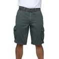 thumbnail image 5 of RAW X Mens Belted 12.5" Inseam Knee Length Cargo Shorts, Grey, 38, 5 of 7