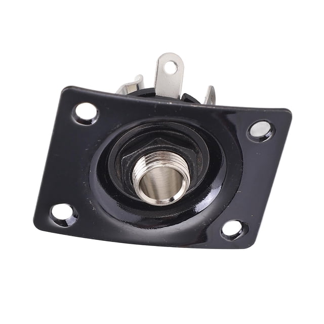 Guitar Output Jack Plate, Electric Guitar Square Shape Metal Compact Guitar Jack Socket Plate For Telecaster