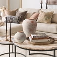 thumbnail image 2 of LuxenHome 2-Piece Marble Brown and White Terracotta Vase Set, 2 of 7