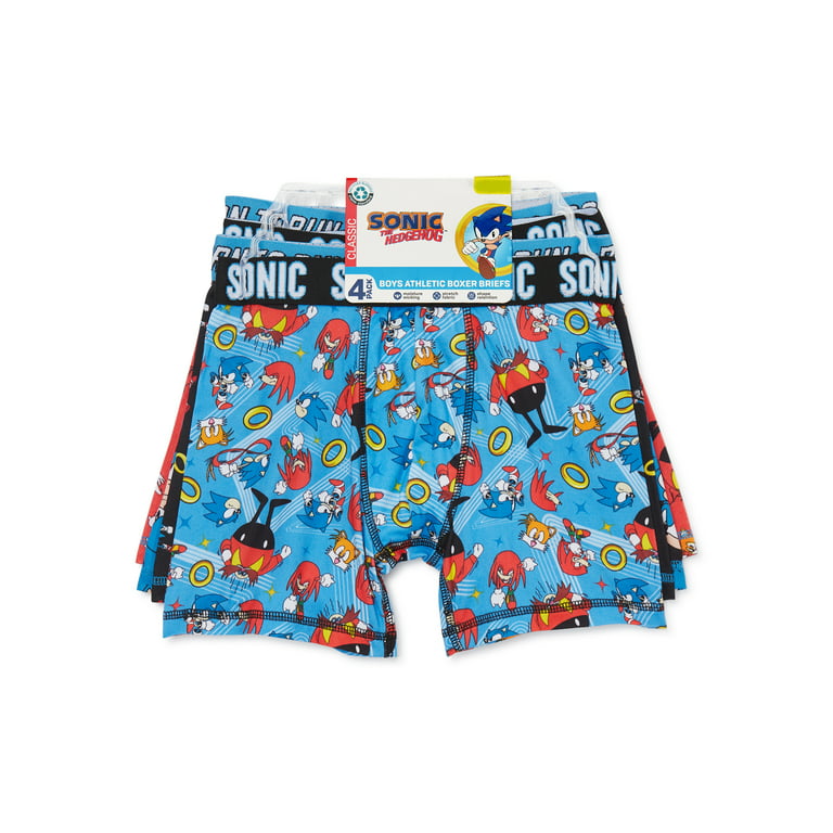 GO SEGA Character BOYS Underwear 5 PACK BRIEFS Size 4 SONIC the