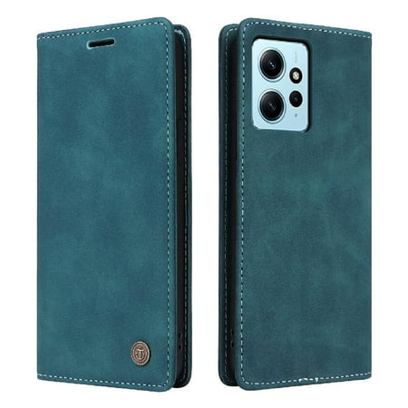 

Flip Case for Xiaomi Redmi Note 12 4g Shockproof Leather Case Simple Business Flip Cover Wallet