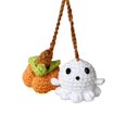 thumbnail image 1 of Handmade Crochet Pumpkin & Ghost Car Pendant Ornament for Fall Decorations, 1 of 1