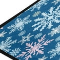 thumbnail image 4 of Coolnut Kitchen Rugs,Blue Snowflakes Non Slip Washable Cushioned Carpets Polyester AntiFatigue Comfort Porch Floor Mat Christmas Decoration 39×20 in, 4 of 7