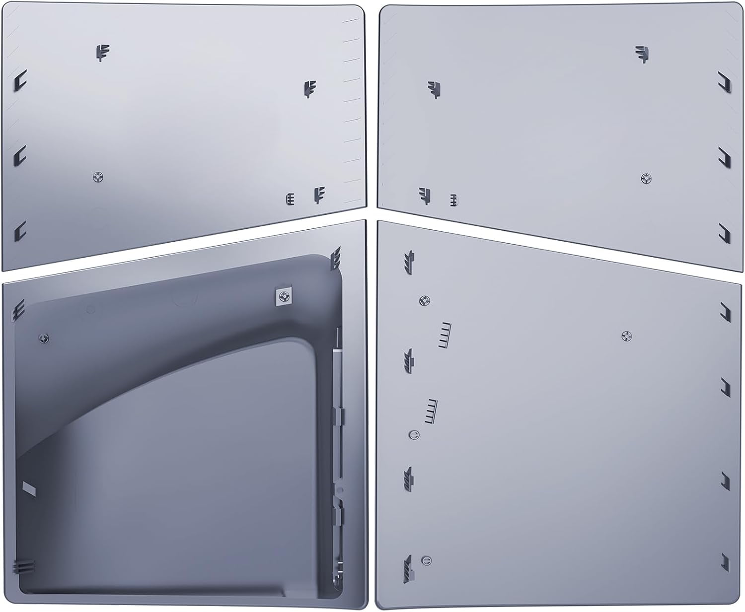 Slim Disc Edition Cover Plates for PS5 Slim Console, Shell Panels Compatible with PS 5 Slim Accessories Protective Replacement Faceplate (Sterling Silver)