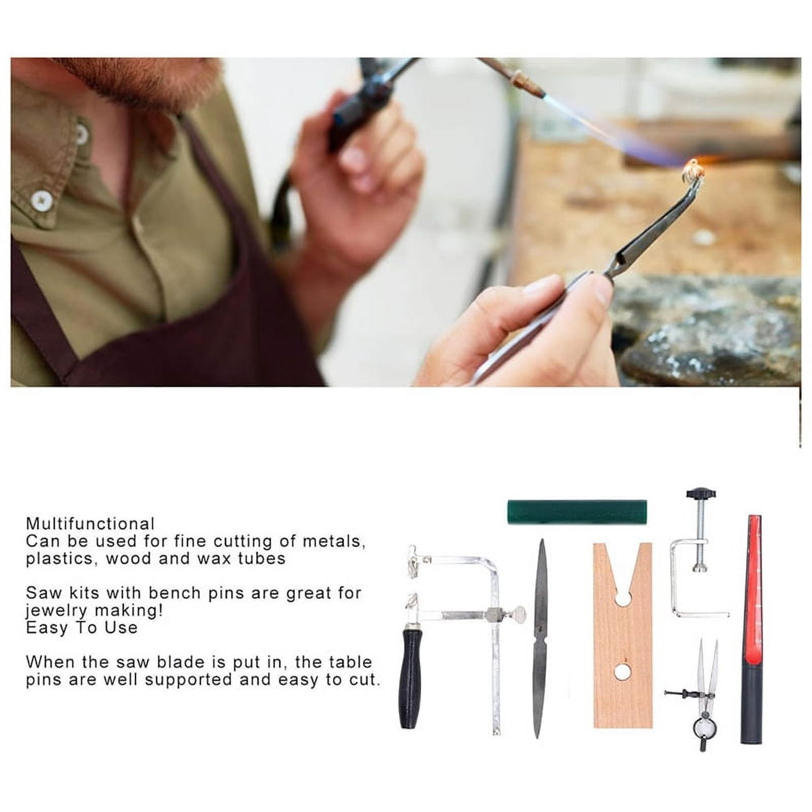 Jewelry Wax Ring Making Casting Tool Kit, Ring Wax Carving Tools Wax Ring Sizer Wax Tube File Jewelry Ring Saw Frame