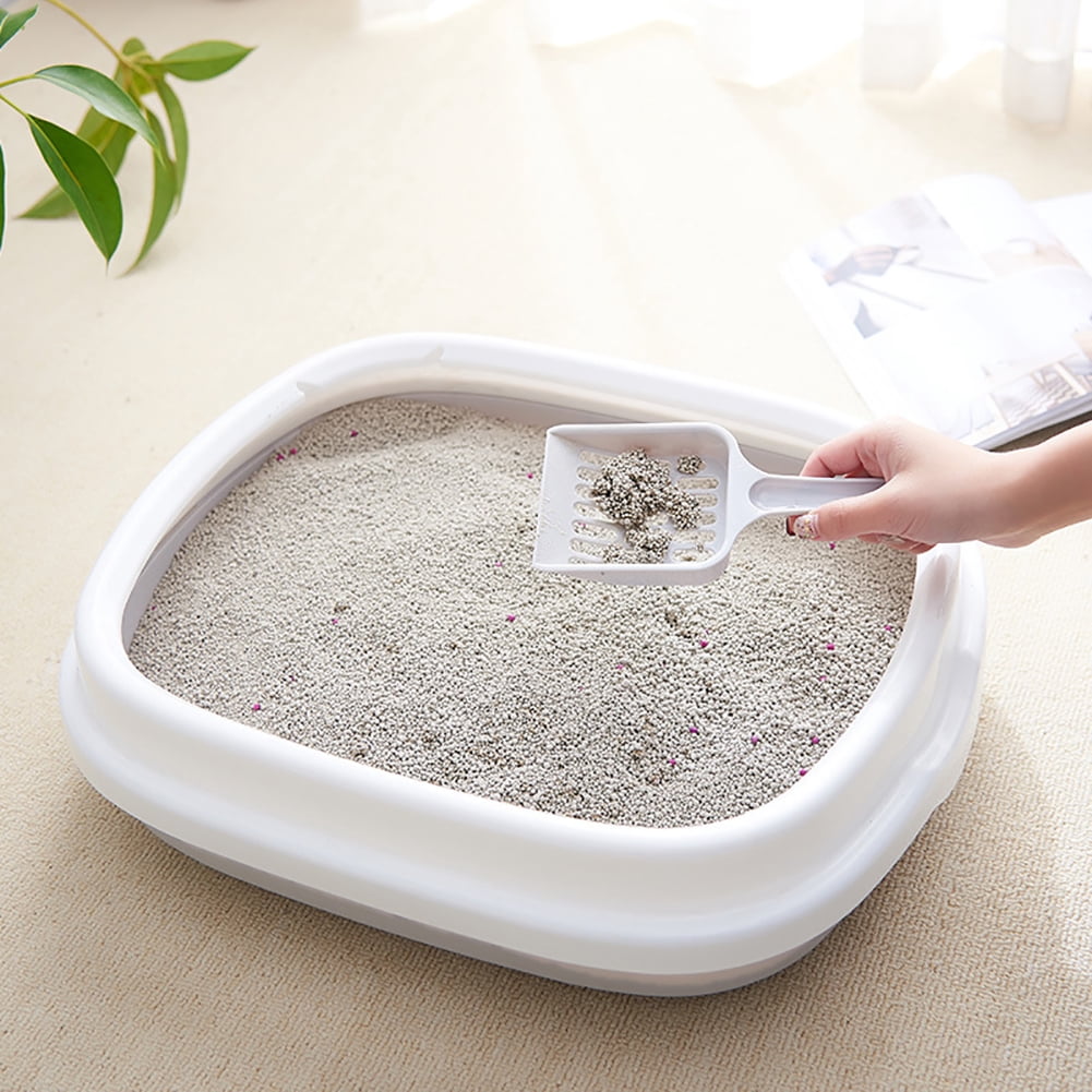 SPRING PARK Semi-closed Detachable Anti-splash Pet Cats Litter Box Pet Toilet With Scoop Easy To Clean