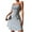 Blue, variant on IROINNID Sleeveless Square Neck Dress For Women Fashion Summer Casual Backless Floral Mini Dress Prints Short Sheath Dress