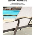 thumbnail image 6 of Crestlive Products Outdoor Beige Lounge Chair Aluminum Adjustable Recliner Chaise, 6 of 8