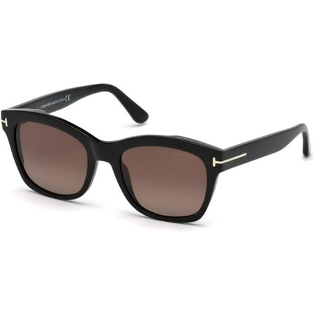 Tom Ford FT 0614 Sunglasses 01H Shiny Black / Brown Polarized