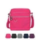 thumbnail image 1 of Luxtrada - Bolso bandolera informal de nailon, impermeable, con bolsillos con cremallera para mujer (rojo rosa), 1 of 8