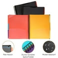 thumbnail image 6 of 6 Pocket Plastic folders with Pockets, 5 Colors Multi Pocket Folder Binder with Dividers, Office Organizer Folder Letter Size School Supplies, 6 of 9