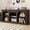 Black, variant on Uforic 59" Washed Grey Farmhouse TV Stand, Adjustable Shelf Entertainment Center for 65 Inch TVs for Living Room, Washed Grey