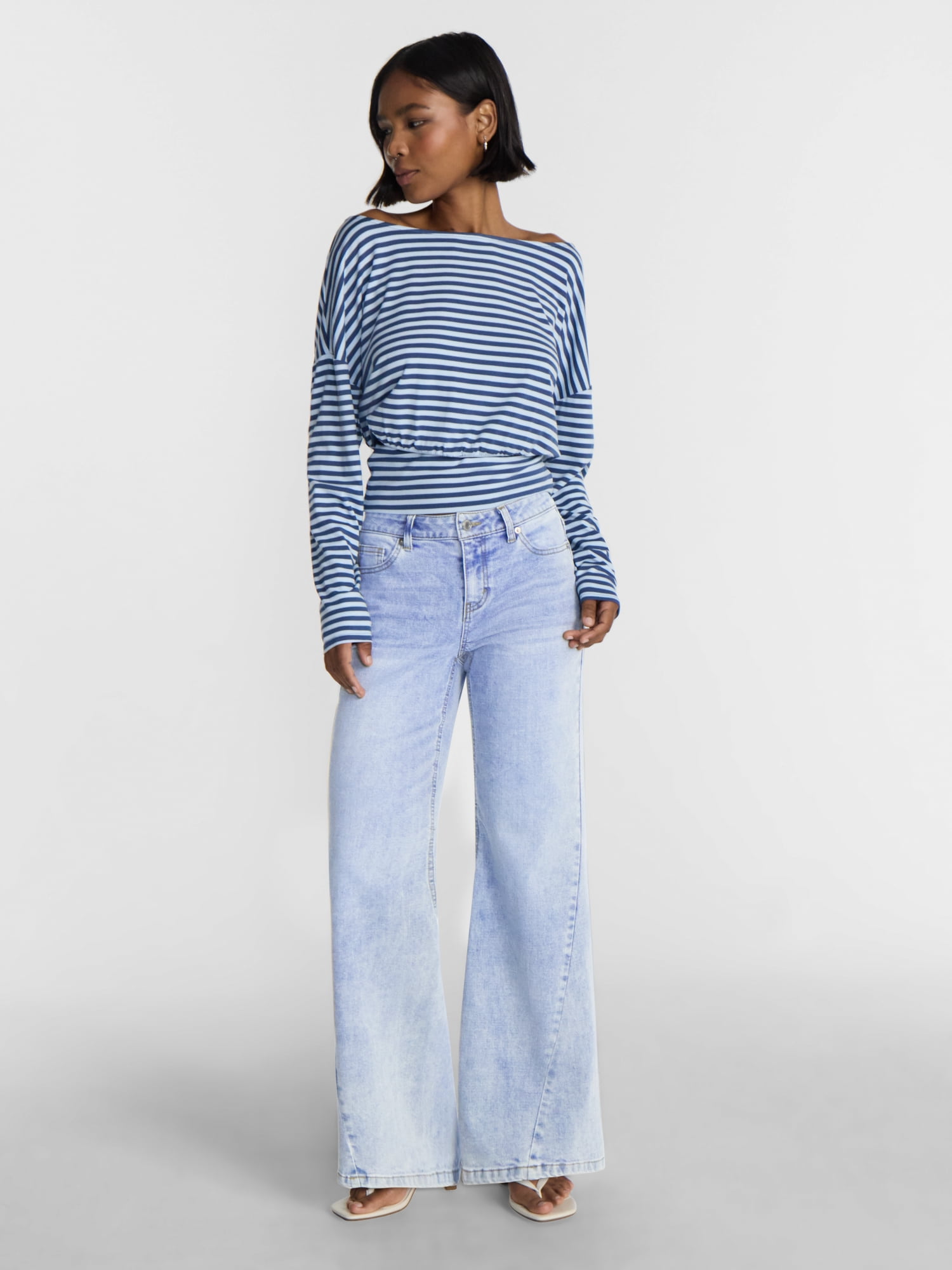 No Boundaries Relaxed Flare Jeans, 31'' Inseam, Women's 00-20
