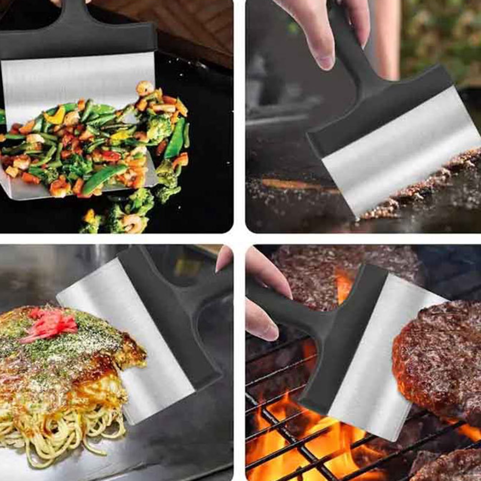 Homelife 11Pcs Griddle Cleaning Kit Professional Grill Cleaner Tool Set with 2 Handles 1 Scraper 3 Stones And 5 Brushes Heat-Resistant Deep Cleaning Grill Accessories for Blackstone