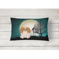 thumbnail image 2 of Halloween Scary Pekingnese Red White Canvas Fabric Decorative Pillow, 2 of 3