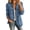Sky Blue, variant on Jean Jacket Women Casual Ruffle Long Sleeve Denim Coat Vintage Western Button Down V Neck Fall Outerwear Blue L