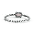 thumbnail image 3 of Art Deco Rope Oval Lab Created White Opal Solid Ring Band 925 Sterling Silver Size 9, 3 of 5