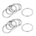thumbnail image 1 of 30mm x 3mm Stainless Steel Webbing Strapping Welded O Rings 10 Pcs, 1 of 3