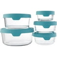 thumbnail image 3 of Anchor Hocking Blue Glass Leak Proof Meal Prep Food Storage Container (10 Count), 3 of 5
