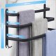 thumbnail image 3 of Toallero montado en la pared para baño, barra de toalla de aluminio de 19 pulgadas para baño de 3 niveles con ganchos, toallero de baño negro resistente al agua y óxido, 3 of 5