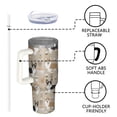 thumbnail image 4 of OBREWU Cartoon Corgi and Coffee Tumbler with Handle and Lid,Cartoon Corgi and Coffee 40oz Double Wall Vacuum Insulated Tumbler,Cups Gift for Women and Men, 4 of 7