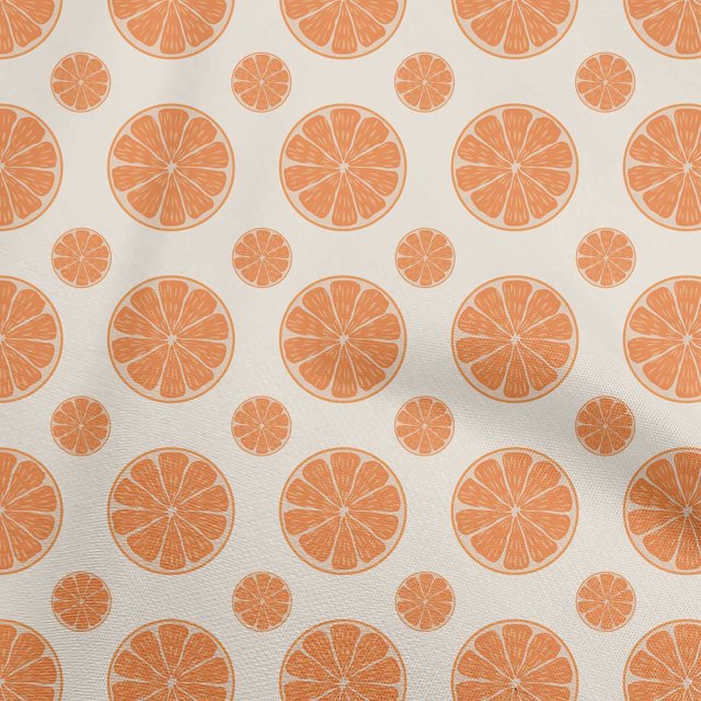oneOone Georgette Viscose Orange Fabric Fruits Lemon Slice Craft Projects Decor Fabric Printed By The Yard 42 Inch Wide