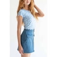 thumbnail image 4 of Ragstock Blue Cargo Zip Front Denim Skirt, 4 of 4