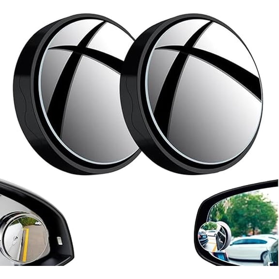 2 pieces of car rearview mirror convex wide-angle mirror with suction cup side detachable 360 ° wide-angle rearview mirror