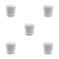 thumbnail image 1 of Advancent Macetas de plástico resistentes a la intemperie para jardinería y verduras, macetas decorativas para flores, maceta blanca M + Type2 NO2, 1 of 6